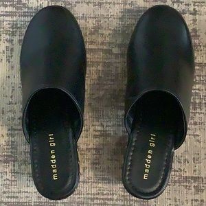 Madden Girl Black Platform Clog 8.5 New